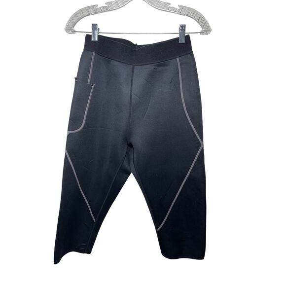 Women's Neoprene Swimwear Bottom Black Neon Yellow Shorts Size Large - Picture 1 of 4